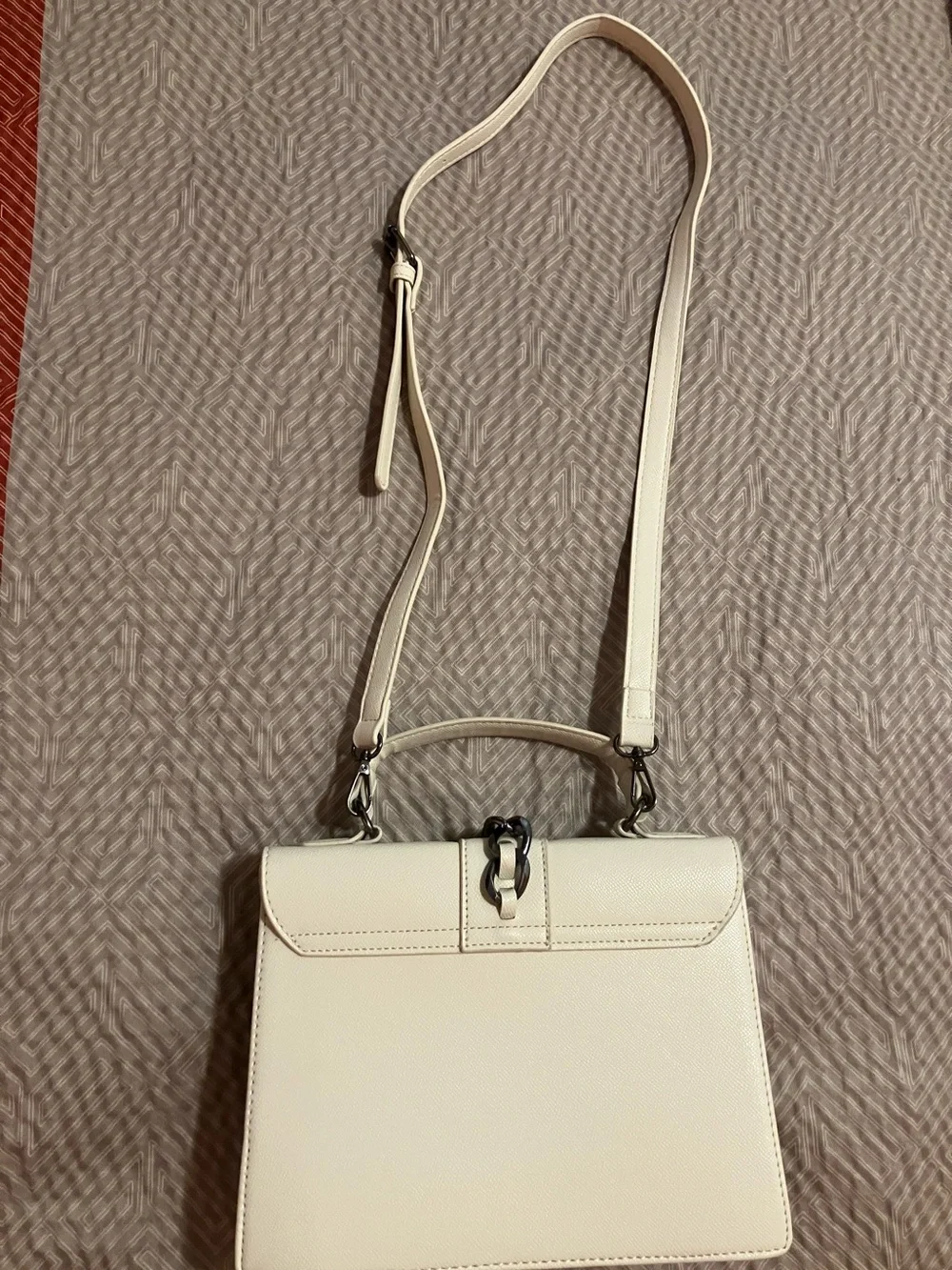 Off-White Stud-Trim Top Handle Crossbody Bag by Bartley Mischka‎